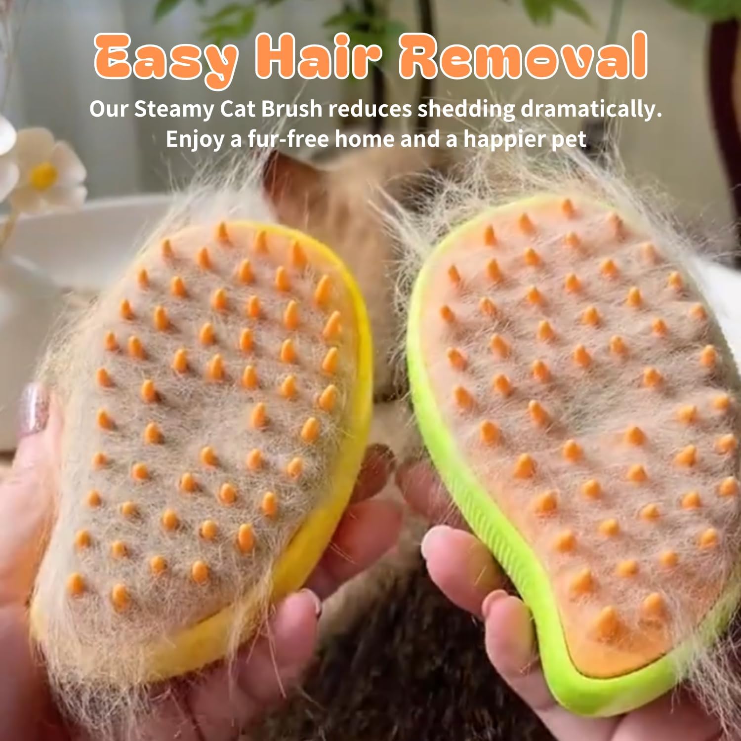 Steamy 3 in 1 Pet Hair Brush