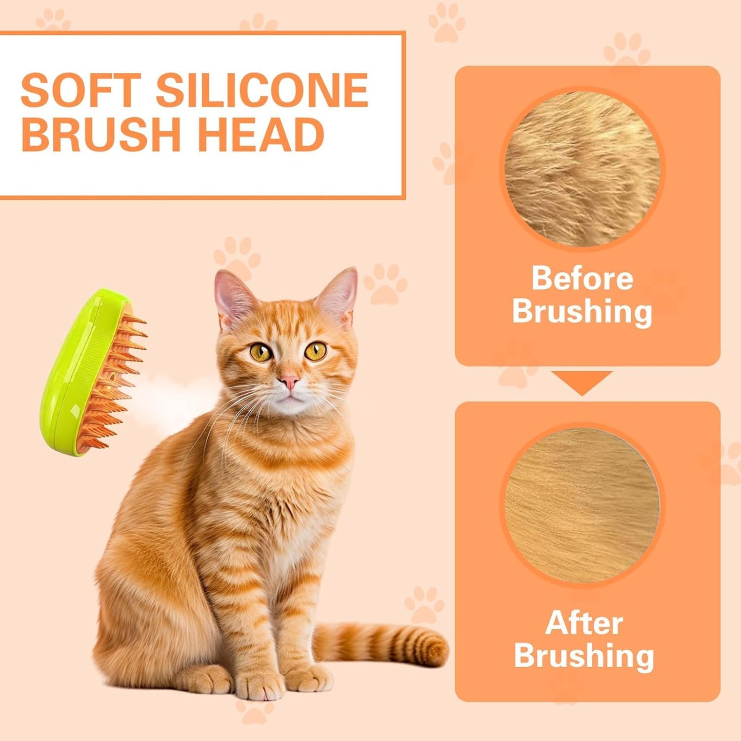 Steamy 3 in 1 Pet Hair Brush